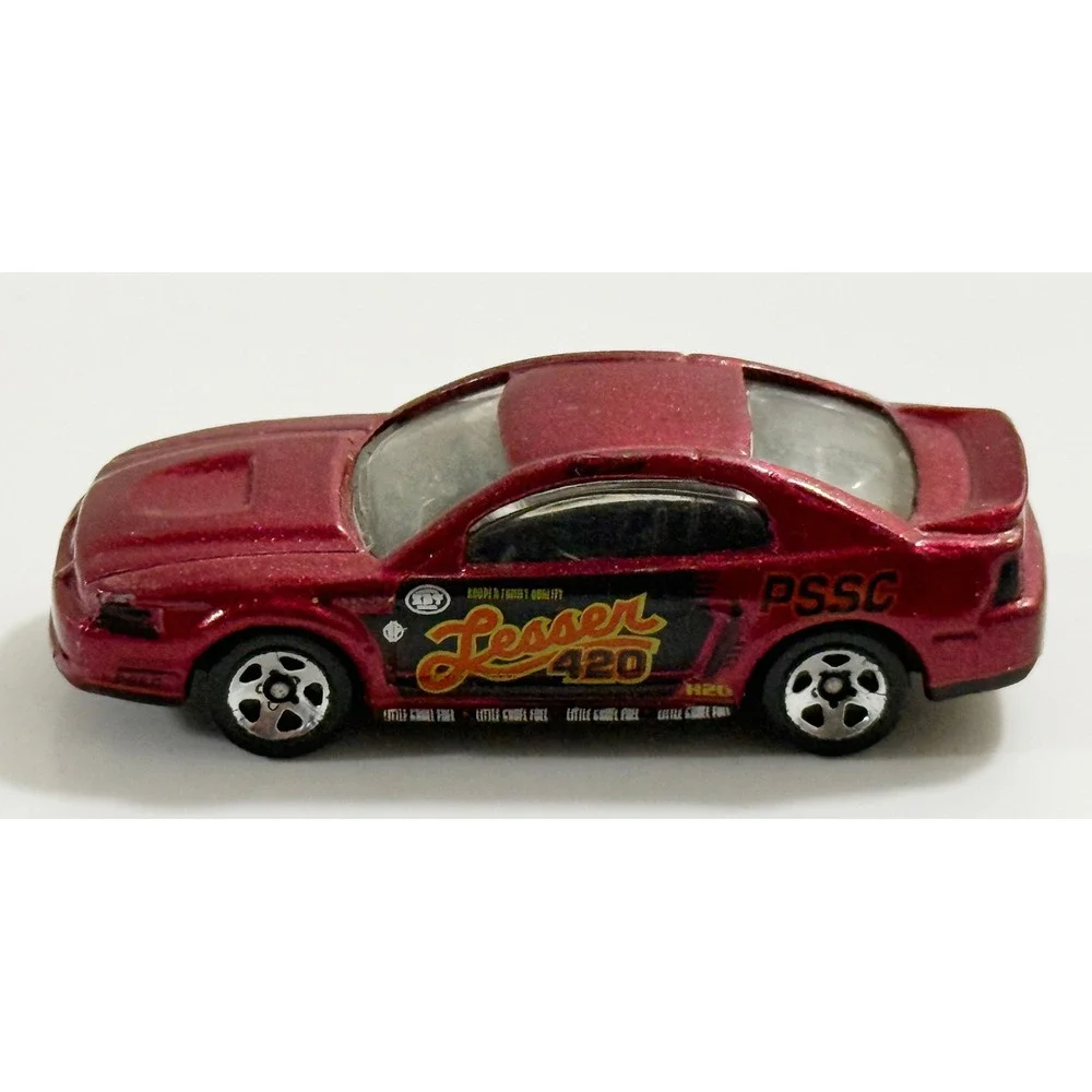 Hot Wheels 99 Mustang Kids 1:64 Burgundy Lesser 420 PSSC Racing Diecast Car